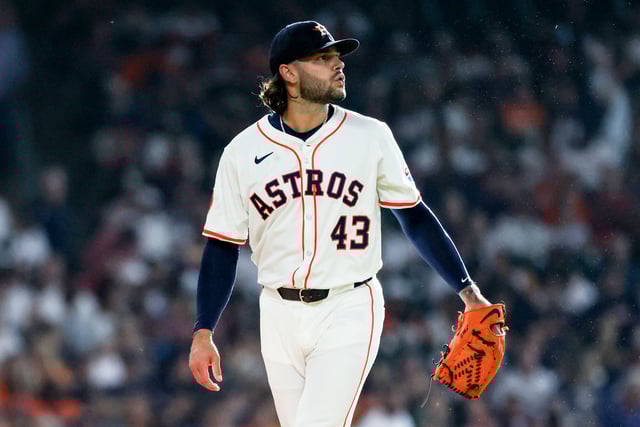 Houston Astros starting pitcher Lance McCullers Jr. during a game against the Cincinnati Reds on May 10, 2025.