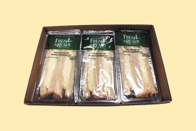 Fresh & Ready Foods Egg Salad on Wheat Sandwich, 5oz, is one of many Fresh & Ready products being recalled due to listeria contamination.