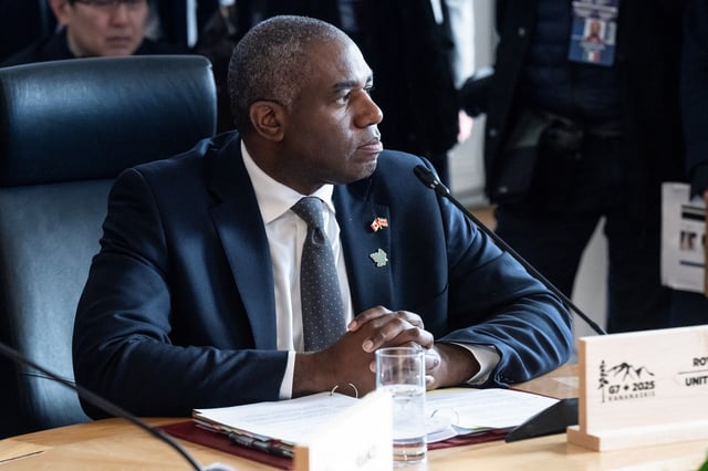 British Foreign Secretary David Lammy attends the G7 foreign ministers meeting in La Malbaie, Charlevoix, Quebec, March 13, 2025.   SAUL LOEB/Pool via REUTERS/File Photo