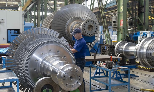 This photo, taken May 9, 2025, shows the Doosan Skoda Power plant in Plzen. (Pool photo) (Yonhap) 