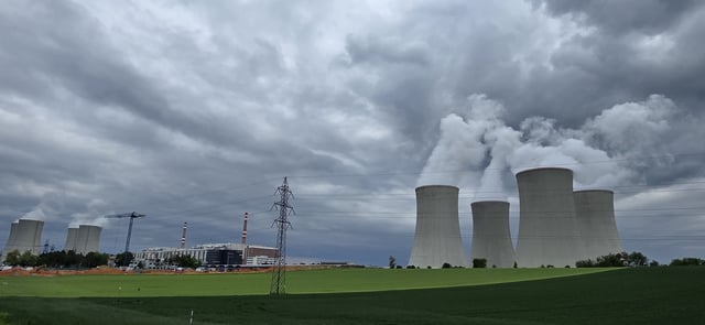 This photo, taken May 6, 2025, shows the Dukovany nuclear power plant, located about 170 kilometers southeast of Prague. (Pool photo) (Yonhap) 