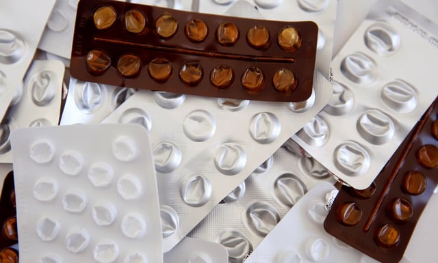 Used blister packets that contained medicines, tablets and pills are seen, in this picture illustration taken June 30, 2018. REUTERS/Russell Boyce/Illustration/File Photo
