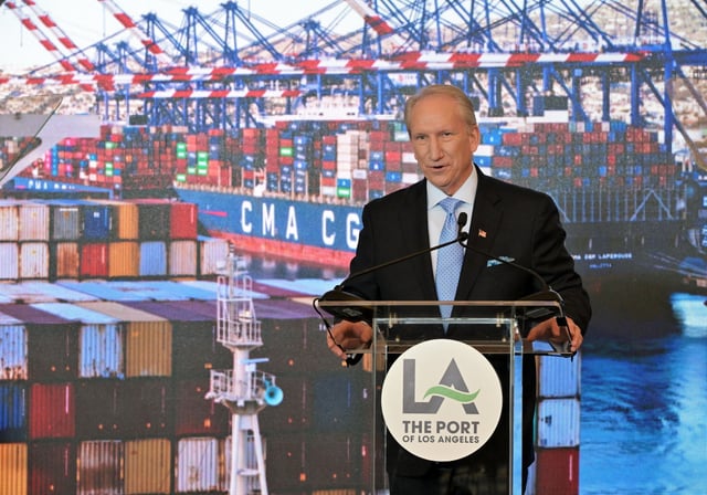 San Pedro, CA – January 31: Port of Los Angeles Executive Director Gene Seroka delivers the ninth annual State of the Port of Los Angeles and outlines the priorities of 2024 in San Pedro on Wednesday, January 10, 2024. (Photo by Brittany Murray/MediaNews Group/Long Beach Press-Telegram via Getty Images)
