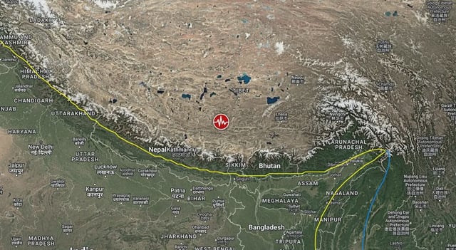 M5.6 earthquake Xizang China May 11 2025 location map