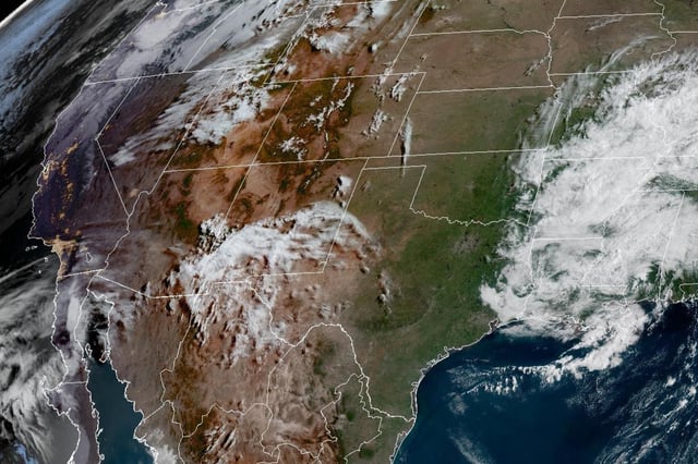 Weather over the southwestern United States on May 12, 2025.