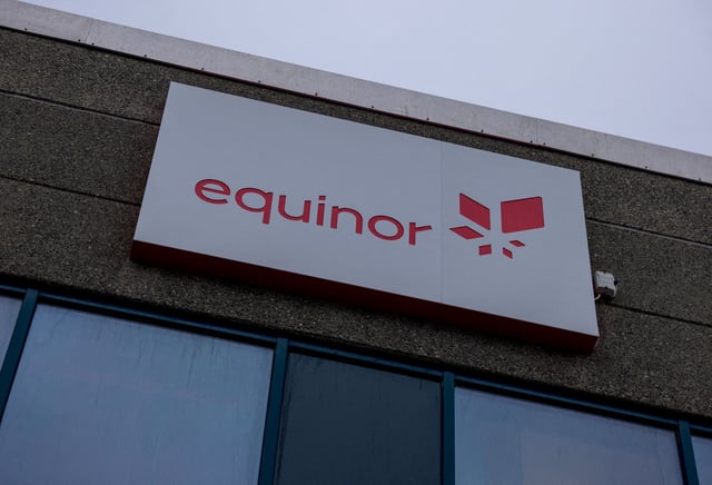 FILE PHOTO: The logo of Equinor is set up at the entrance of a building at Western Europe's largest liquefied natural gas plant Hammerfest LNG in Hammerfest, Norway, March 14, 2024. REUTERS/Lisi Niesner/File Photo/File Photo