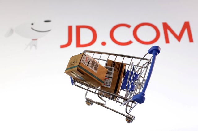JD.COM logo is seen in this illustration taken, February 11, 2025. REUTERS/Dado Ruvic/Illustration