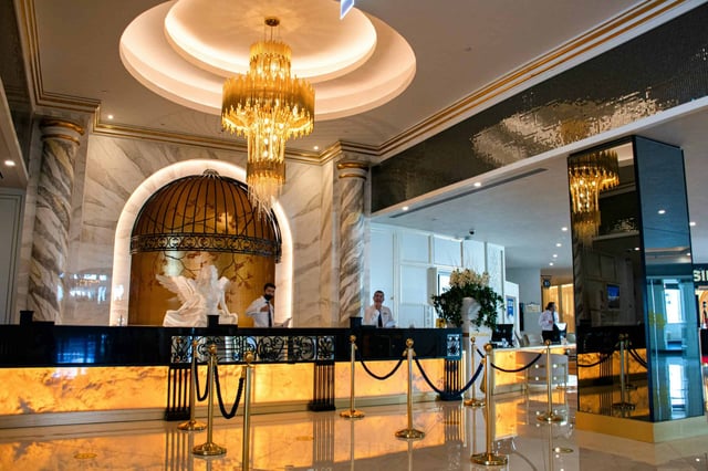 hotel lobby and check-in desk, FTC