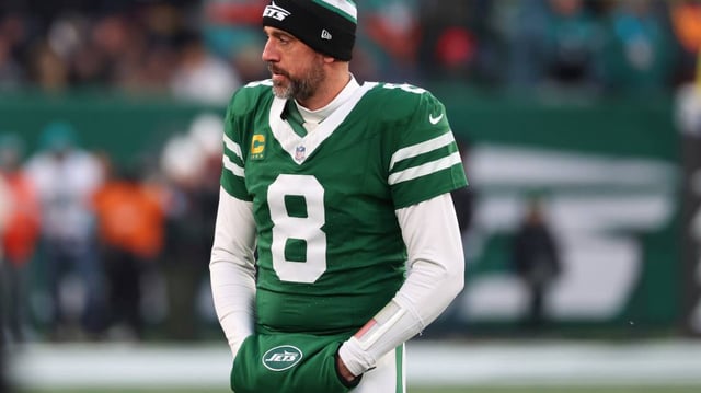 Former New York Jets quarterback Aaron Rodgers