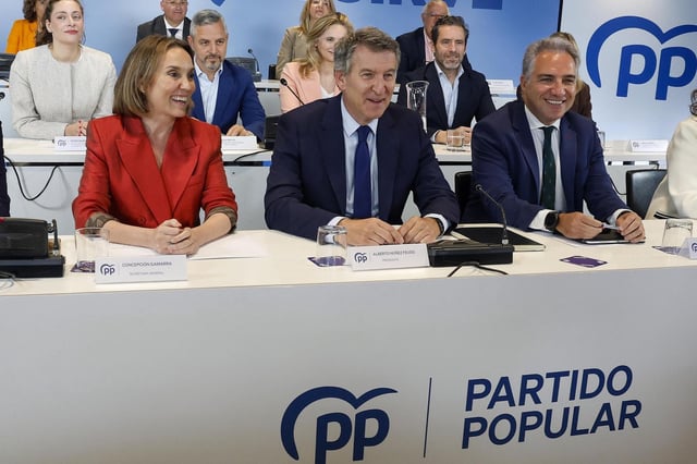 Alberto Núñez Feijóo, este lunes tras anunciar el congreso del PP
