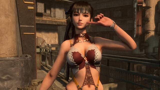 Eve posing in Stellar Blade