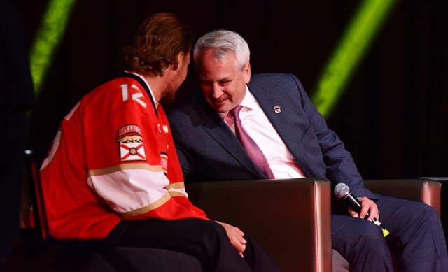 Vice Chairman Doug Cifu (right) was suspended by the NHL for comments on his social media site. (Sun Sentinel Staff Photographer Jim Rassol.