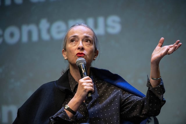 La PDG du groupe France Télévisions, Delphine Ernotte, à La Rochelle, le 16 septembre 2022.