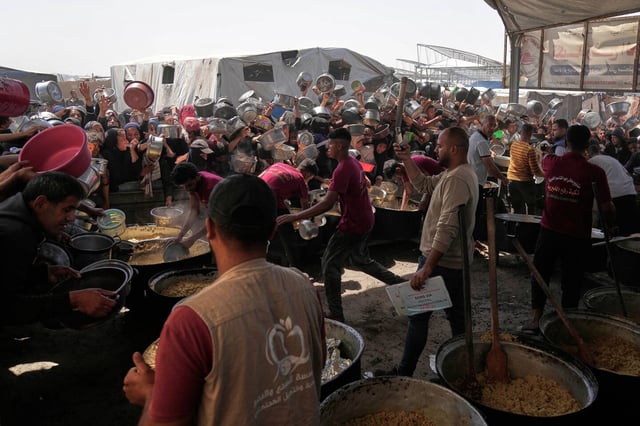 A Khan Younès, sur la bande de Gaza, le 9 mai 2025.