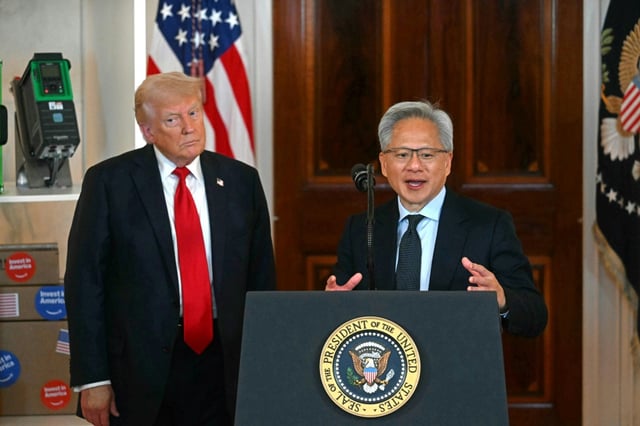 Nvidia CEO Jensen Huang had made his case against the AI chip rule with US President Donald Trump