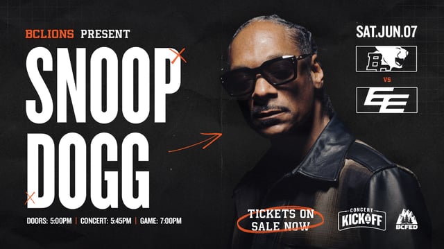 Snoop Dogg will be kicking off the BC Lions next season on June 7.