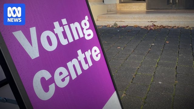 Voting centre street signage, unidentified location.