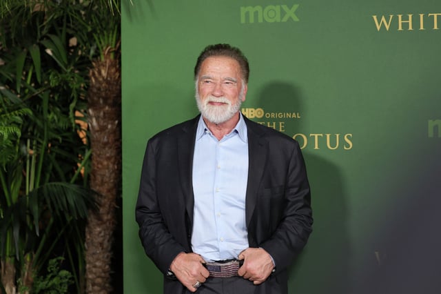Arnold Schwarzenegger spoke at Amazon’s Upfront 2025 Presentation this week to promote his upcoming Prime Video holiday film.