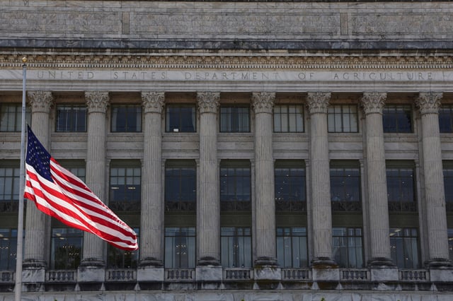 A general view of the U. S. Department of Agriculture headquarters in Washington, D.C., U.S., April 23, 2025. REUTERS/Jonathan Ernst/File Photo