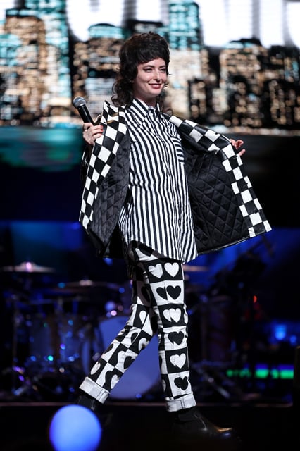 NEW YORK, NEW YORK - MARCH 31: Sarah Sherman performs onstage during the 2025 Night of Too Many Stars benefiting NEXT for AUTISM on March 31, 2025 in New York City. (Photo by Jamie McCarthy/Getty Images for Night of Too Many Stars)