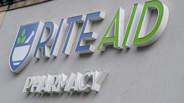 Rite Aid sign in York, Pennsylvania on May 8, 2025.