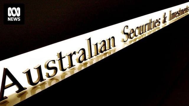 The Australian Security and Investments Commission sign.