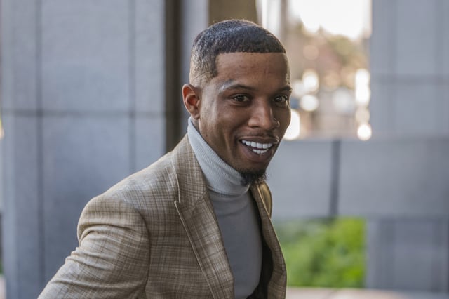 FILE - Singer Tory Lanez returns to the Clara Shortridge Foltz Criminal Justice Center for his trial, Dec. 13, 2022, in Los Angeles. (AP Photo/Damian Dovarganes, File)