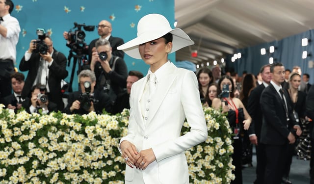 Zendaya paid homage to Diana Ross and Bianca Jagger with her three-piece white suit at the Met Gala last week.