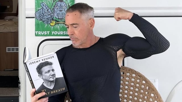 Robert Downey Jr flexes his muscles in BTS pics from Doomsday sets. See here
