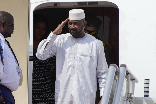 Le colonel Assimi Goïta, chef de la junte au pouvoir au Mali, en déplacement à Pékin le 1er septembre 2024.