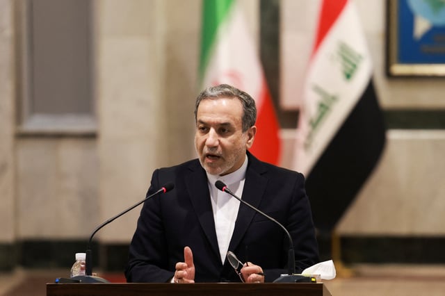 Iran's Foreign Minister Abbas Araqchi speaks as he meets with his Iraqi counterpart Fuad Hussein, in Baghdad, Iraq October 13, 2024. REUTERS/Ahmed Saad/File Photo