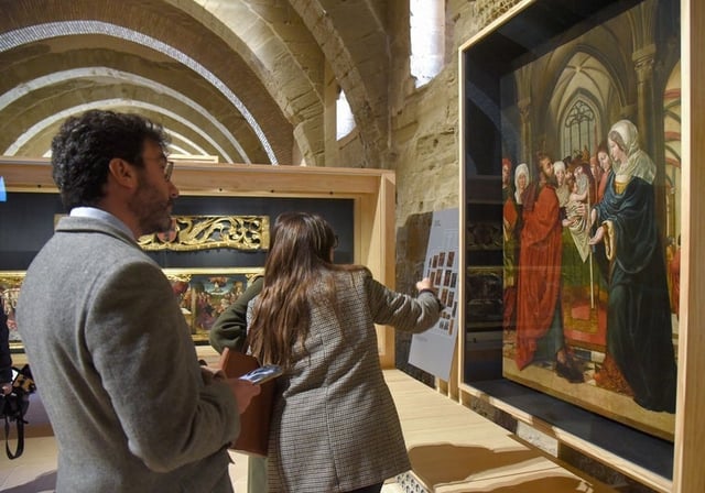 Las obras expuestas en el Real Monasterio de Santa María de Sijena (Huesca)