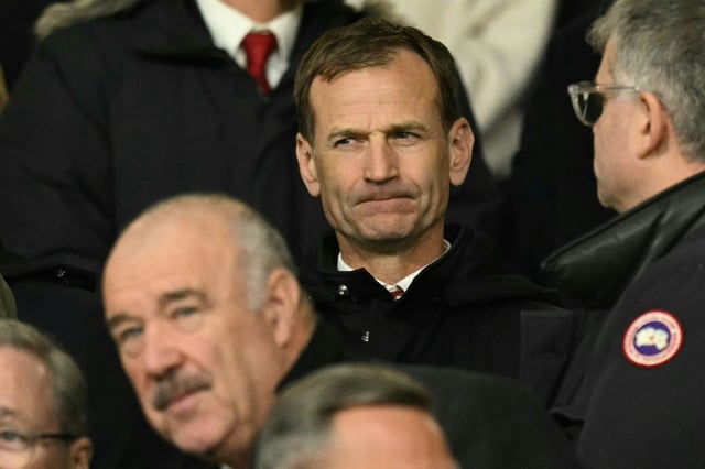 Dan Ashworth (centre) left his job as Manchester United's sporting director after just five months in the role
