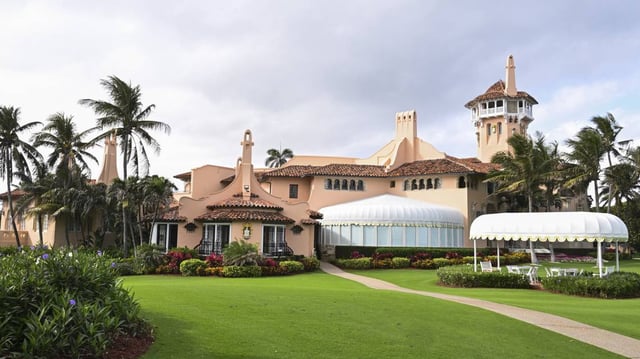 Mar-a-Lago. The main building of the Mar-a-Lago Club in Palm Beach, Florida can be seen on February 18, 2025. (Photo by ROBERTO SCHMIDT / AFP) (Photo by ROBERTO SCHMIDT/AFP via Getty Images)