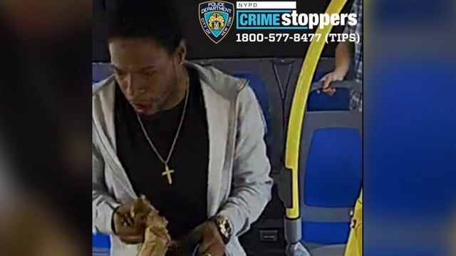 NYPD released photos of  a person of interest in the fatal stabbing of Alvin Francis, 41 on a MTA shuttle bus in Brooklyn. (NYPD)