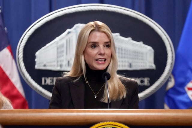 U.S. Attorney General Pam Bondi says &#34;the Sinaloa Cartel is a complex, dangerous terrorist organization and dismantling them demands a novel, powerful legal response. Their days of brutalizing the American people without consequence are over — we will seek life in prison for these terrorists.” (BEN CURTIS/AP FILE)