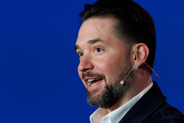 Alexis Ohanian, founder of Seven Seven Six and co-founder and former executive chairman of Reddit, speaks at the 2023 Milken Institute Global Conference in Beverly Hills, California, U.S., May 3, 2023. REUTERS/Mike Blake/File Photo