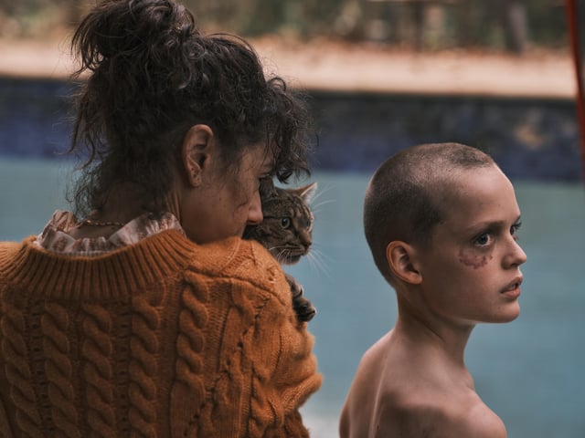(L-R) Sally Hawkins and Jonah Wren-Phillips star in BRING HER BACK