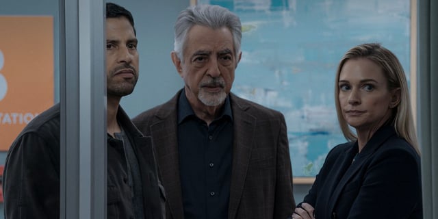 Adam Rodriguez, Joe Mantegna, and AJ Cook in Criminal Minds: Evolution Season 3 Episode 2
