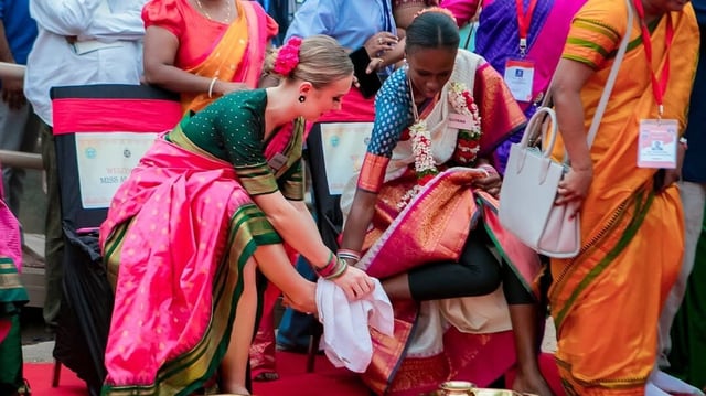 Political storm in Telangana over women washing Miss World contestants' feet
