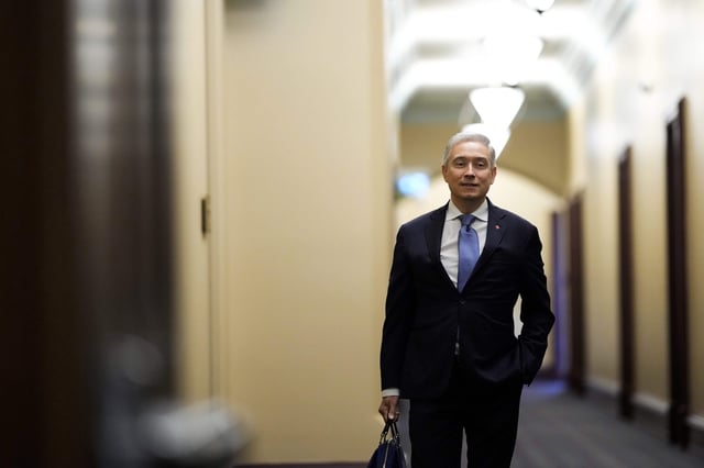 Minister of Finance and National Revenue Francois-Philippe Champagne arrives for a meeting of the federal cabinet in West Block on Parliament Hill in Ottawa on Wednesday, May 14, 2025. THE CANADIAN PRESS/Justin Tang