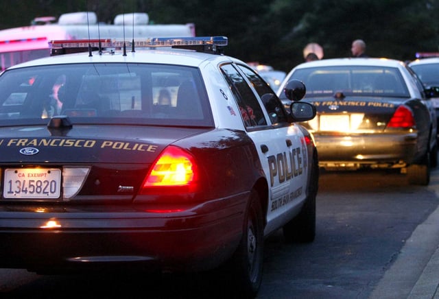 South San Francisco police said officers shot and killed a person who allegedly pointed a replica gun at officers during a foot chase. 