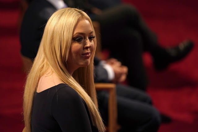 Tiffany Trump, the daughter of President Donald Trump, waits for the first presidential debate Tuesday, Sept. 29, 2020, at Case Western University and Cleveland Clinic, in Cleveland, Ohio.