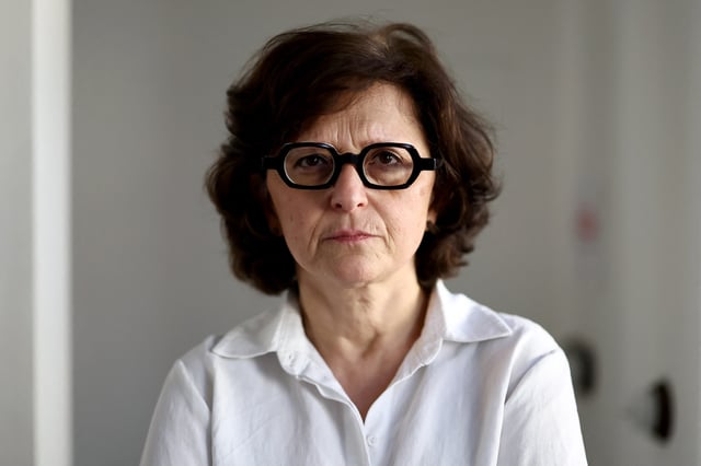 Director Sepideh Farsi poses during an interview with Reuters about her documentary film "Put Your Soul on Your Hand and Walk" which follows 25-year-old Palestinian photojournalist Fatima Hassouna, who was killed in Gaza along with several family members in an Israeli airstrike in April one day after it was announced that the documentary had been chosen for the festival's ACID program, during the 78th Cannes Film Festival in Cannes, France, May 15, 2025. REUTERS/Stephane Mahe
