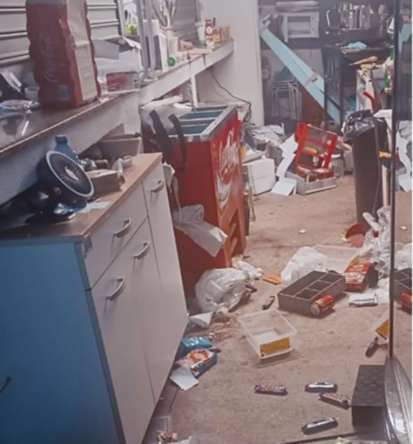 Destrozos en las instalaciones del Marcón Atlético.