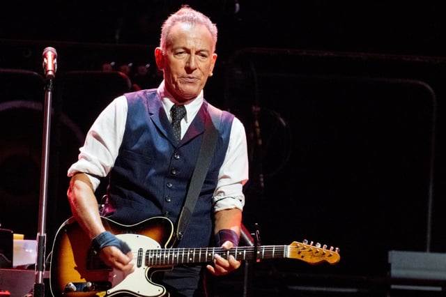 Bruce Springsteen performs during the first night of 'The Land of Hopes and Dreams' tour at Co-op Live, in Manchester, England, on May 14, 2025.