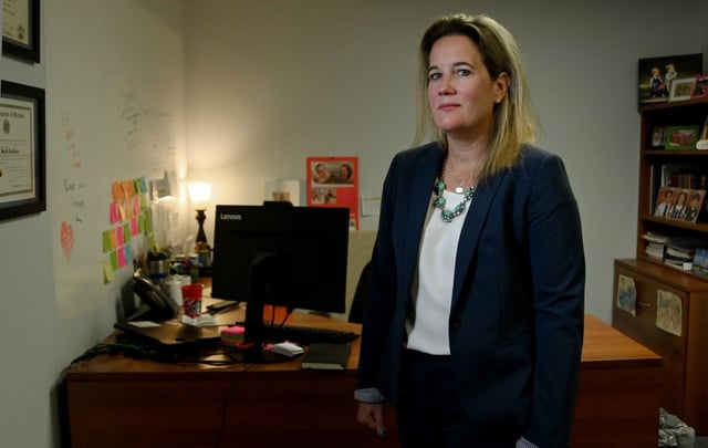 Kelly Madigan, who was first appointed to her position in 2019, has clashed with members of the Baltimore County Council over tactics that some of them called aggressive. She’s pictured here in August 2022.