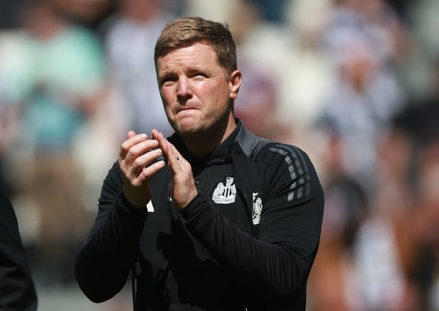 Soccer Football - Premier League - Newcastle United v Chelsea - St James' Park, Newcastle, Britain - May 11, 2025 Newcastle United manager Eddie Howe celebrates after the match Action Images via Reuters/Lee Smith/File Photo