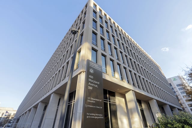 FILE - The U.S. Department of Education building is seen in Washington, Dec. 3, 2024. (AP Photo/Jose Luis Magana, File)