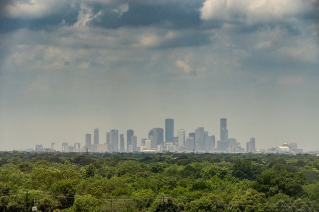 A stock image of the Houston skyline.